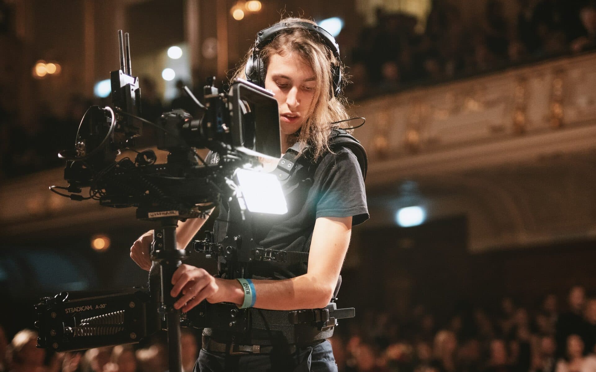 Camera operator at an event – book event professionals at short notice